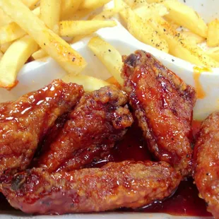 Buffalo Wings and French Fries