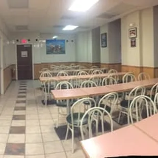 the inside of a restaurant