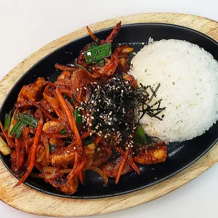 Spicy chicken with rice