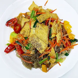 Jap chae( glass noodles with vegetables)