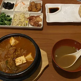 a bowl of soup, a bowl of rice, a bowl of soup, a bowl of soup, and