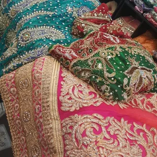 Making my final decisions on lenghas for my brother's wedding next month.