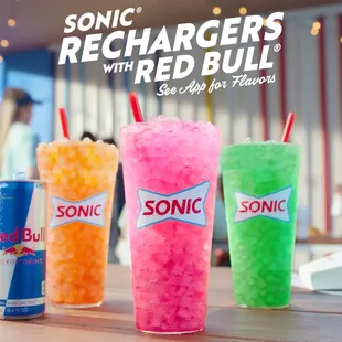 sonic rechargers with red bull