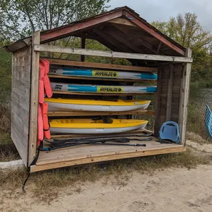 Kayaks and paddle boards