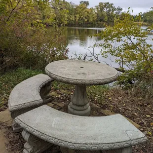 Lots of sitting area off the trail