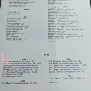 More whiskey and wine