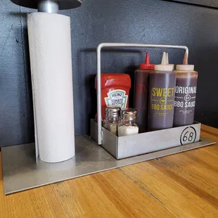 BBQ and napkin station stocked and ready to go!