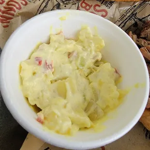 Three bad experiences at this location. I svpent $14 for a brisket sandwich combo and this was my side of Potato Salad order when I got home