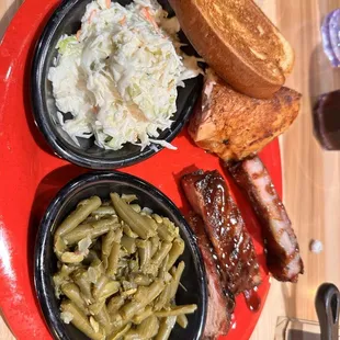 Smoked chicken and ribs