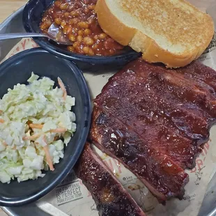 Looks delicious but those ribs were rubbery and two-thirds of them were inedible.