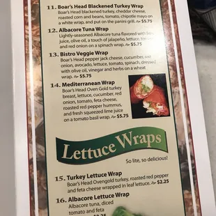 Menu photos for those who need it.