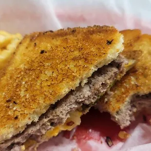 Patty Melt with fries