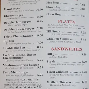 Lunch Menu