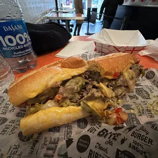 Cheez Whiz Philly Sandwich