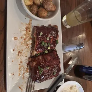 My two 1/2 racks of ribs! (Minus one rib)