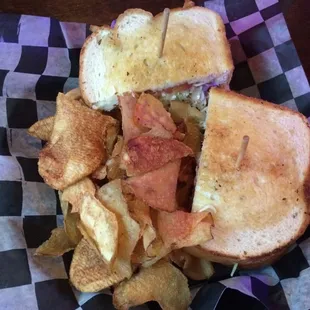 Pittsburgh style Kielbasa sandwich with chips!