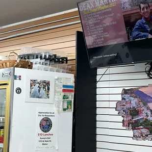 a tv on the wall