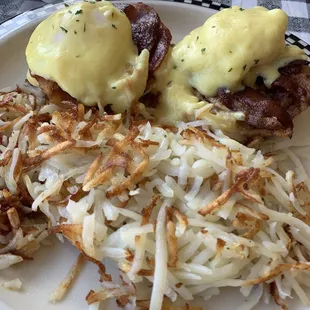 Classic Eggs Benedict* sub bacon for Canadian bacon
