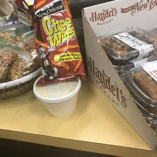 a variety of food items