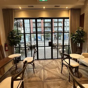 a view of a waiting area in a hotel