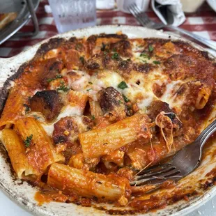 a close up of a pizza
