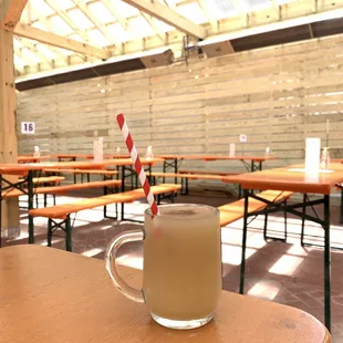 a cup of coffee on a table