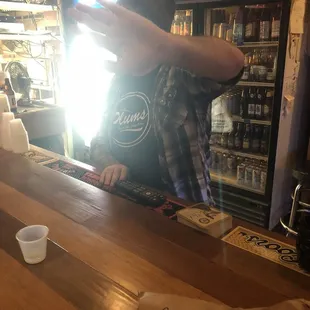 a man at the bar