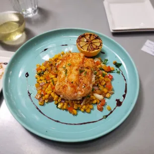 a plate of food on a table