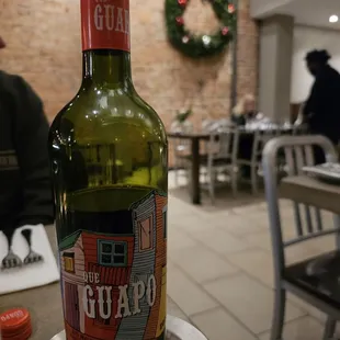 a bottle of wine