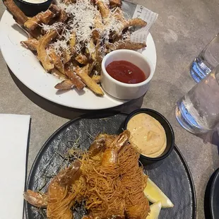 Tempura shrimp  Hand Cut Parmesan Fries