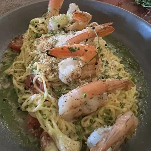 grilled shrimp angel hair pasta