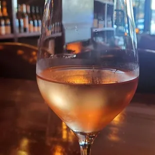 Rosé from the happy hour menu