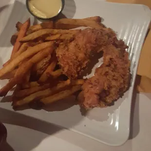 Kids meal chicken tenders and fries. Seasoned so good