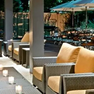 Patio just before sunrise