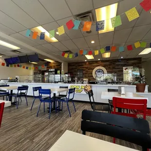 the inside of a restaurant