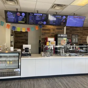 the inside of a restaurant
