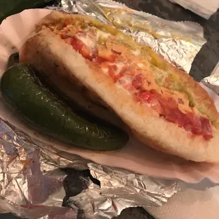 Sonora hot dog with everything on it