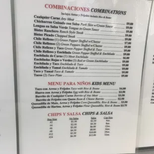 Updated menu 4/24/2021