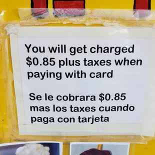 credit card charge