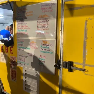a yellow food truck