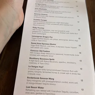 Cocktail menu is amaze.