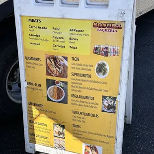 Quesabirria $4 each, normal tacos $3.25