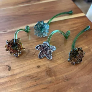 Glass Flowers we made!