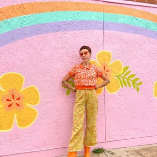 Rosie the owner in front of our new home Arizona Poppy !