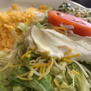 a plate of mexican food