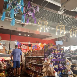 Grocery area and butcher shop