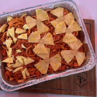 Al pastor meat tray!