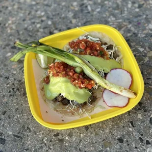 Asada tacos. Perfectly done.