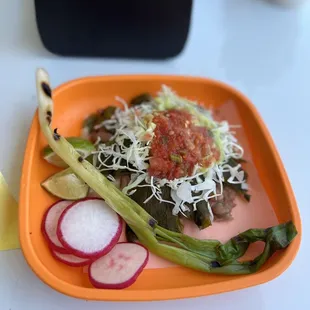 Lorenza with poblano chile &amp; pinto beans