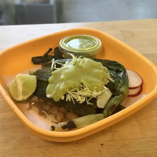 Panblano chili and pinto bean taco all were delicious!!